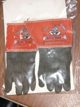 Vintage Warner Bros Picture Inc.  Bugs Bunny Childs Gloves Rare