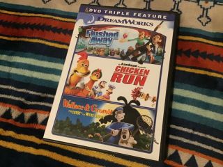 Flushed Away / Chicken Run / Wallace & Gromit Triple Feature Rare Out Of Print