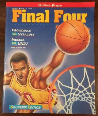 Rare Unofficial 1987 Ncaa Final Four College Basketball Program Indiana,  Syracuse