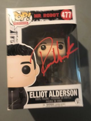 Rami Malek Signed Autographed Funko Pop In Person Mr Robot Rare