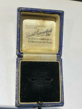 Antique Leather Silk Velvet Jewellery Ring Box