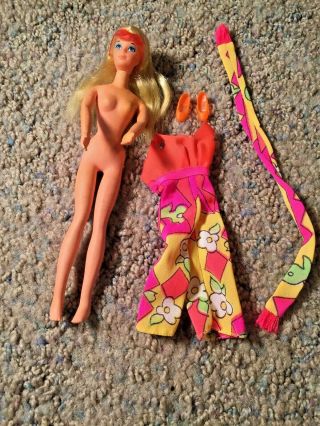 1970 Rock Flowers Mattel Heather In Outfit Dawn Doll Clone