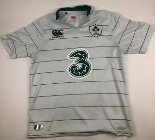 Rare Canterbury Rugby Ireland National 2014 Away Shirt Jersey White Size L Large