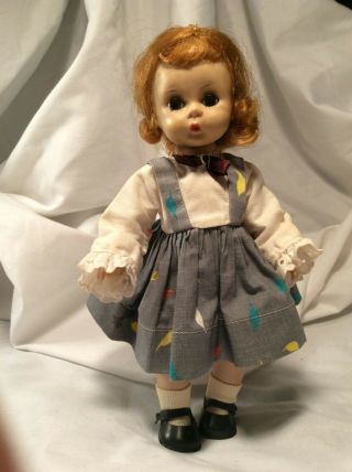 Vintage Madame Alexander Bkw Alexanderkins Alex Doll In Tagged Dress With Shoes.
