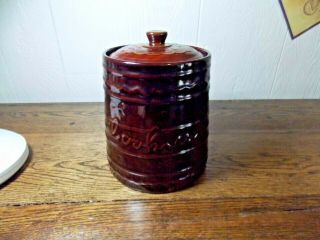 Vintage Marcrest Stoneware Daisy Dot Cookie Jar With Lid