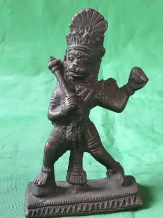 Vintage Buddhism Bronze Old Statue Figure Monkey Warrior