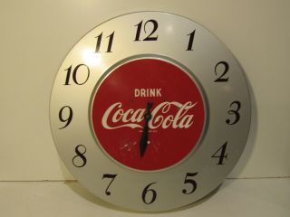 Coca - Cola Clock Vintage Rare Collectible Battery Operated 1950 