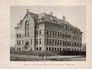 University Of Nebraska Lincoln Unl Library,  Rare Antique 1897 Photogravure Print