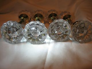 glass door knobs set of 4.  PUFFY FLOWER STYLE 2
