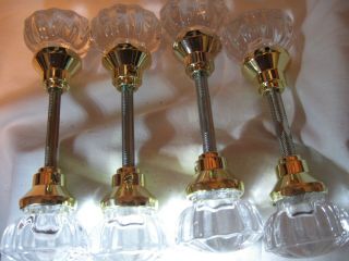 glass door knobs set of 4.  PUFFY FLOWER STYLE 3