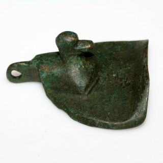 Ancient Roman Or Byzantine Bronze Bird Pendant Circa 400 - 500 Ad