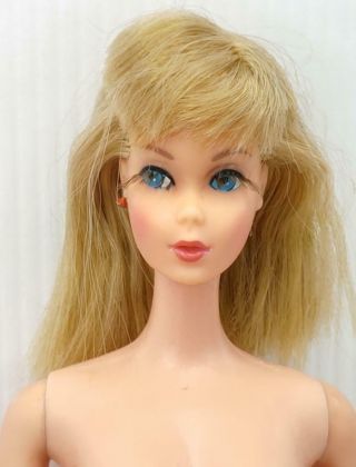 Vintage Mattel Barbie Tnt Ash Blonde High Color Barbie Doll Rooted Lashes