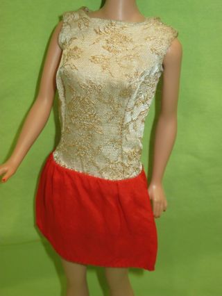 Barbie Doll Vintage 1968 Fashion Pak Dressed Up Tlc Dress Evening Gala & Red