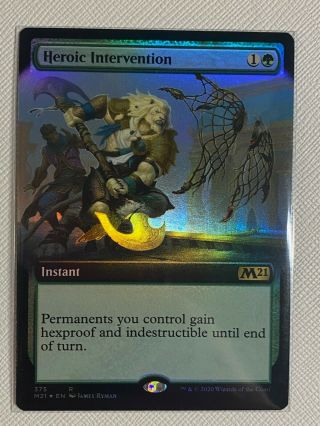 Magic: The Gathering - Foil Extended Art Heroic Intervention - Core 2021