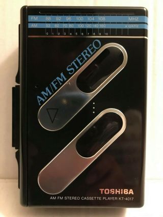 Rare Vintage Toshiba Am Fm Stereo Radio Cassette Player Kt - 4017 Walkman / Parts