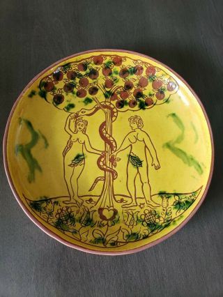 Very Rare And Early 1970 Lester Breininger Adam And Eve Plate