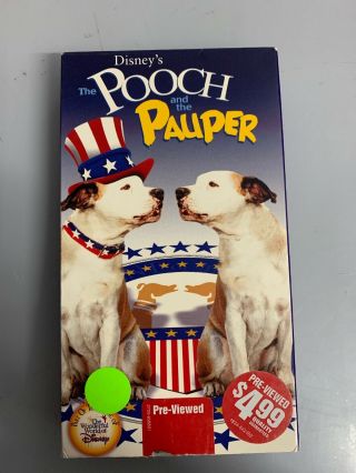 Walt Disney The Pooch And The Pauper Vhs President 