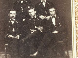 Rare Civil War CDV of 5 Acting Midshipman Class 1861 Newport Rhode Island Crisp 3