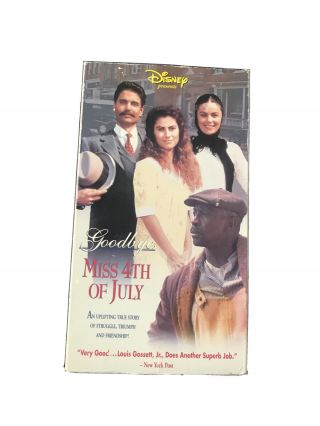 Rare Goodbye Miss 4th Of July Vhs 1988 1993 Walt Disney Home Video Cassette Tape