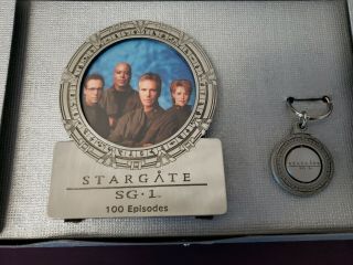 Stargate Sg - 1 Mgm Limited Edition Solid Pewter Frame,  Keychain Rare 100 Episode
