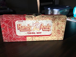 Rare Early Vintage Handy Andy Tool Set Metal Box 620 - R200 Box Only No Tools