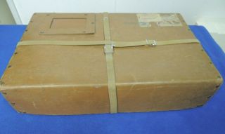 Rare Vintage Cardboard Container Cardboard Box W/rivets And Belt Handle