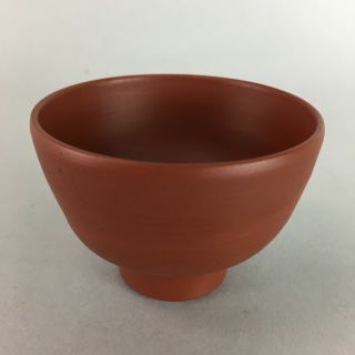 Japanese Tokoname Ceramic Sake Cup Guinomi Sakazuki Vtg Clay Pottery Qt8