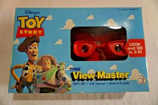 Toy Story View Master Gift Set 3d Viewer 3 - 3d Reels Rare