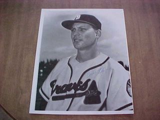 Rare 1953 Boston Braves Billy Klaus Signed Spring Training Photo With
