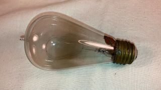 Rare Antique Banner Tipped Light Bulb With Label