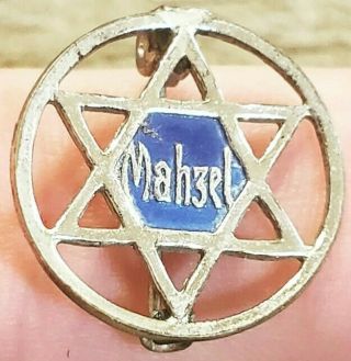 Rare Wwii Star Of David Jewish Mahzel Good Luck Soldier Pin Marked 284238 Look