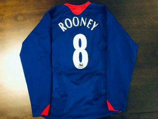2005 - 2006 - Rare Long Sleeve Manchester United Away Jersey - Rooney - Medium