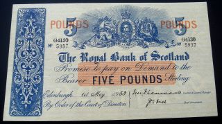 5 Pounds 1953 Banknote From Scotland Very Rare And Great Item