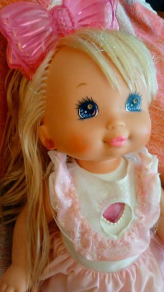 Rare Vintage Pj Sparkle Light Up Doll.  Adorable Baby Girl,  1988.  Up For Adoption