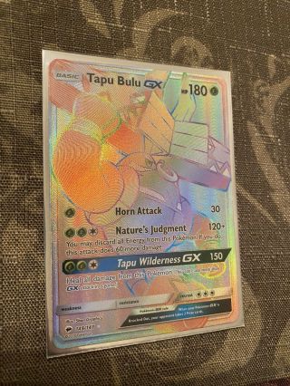 Tapu Bulu Gx Full Art Rainbow Rare 149/147 Burning Shadows Pokémon Card Psa 10?
