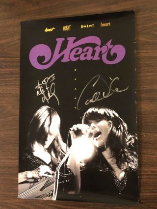 Heart Poster Hand Signed By Both Ann And Nancy Wilson Sisters Rare Autographed 2