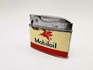Very Rare Collectible Petrol Lighter Dual Mobil Oil And Mobilgas Well
