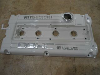 Mitsubishi 4g63 Dohc 2.  0 16 V Powder Coated Valve Cover,  White,  Rare
