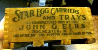 Antique Wooden Star Egg Carrier From John Elbs Of York