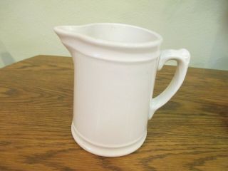 Antique Early Homer Laughlin White Ironstone Small Pitcher