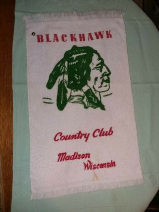 Vintage Blackhawk Country Club Madison Wisconsin Golf Towel