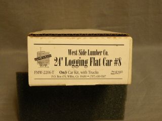 Fmw West Side Lumber Logging Flat 8.  Rare Out Of Production (0,  On3,  On30)