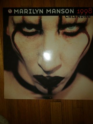 Marilyn Manson Rare Vintage 1998 12 Month Calendar Antichrist Superstar Tour