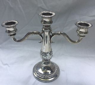 Candelabra Candle holders Silver Plate W.  B.  Mfg.  Co silverplate Vtg Set Of 2 2