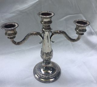 Candelabra Candle holders Silver Plate W.  B.  Mfg.  Co silverplate Vtg Set Of 2 3