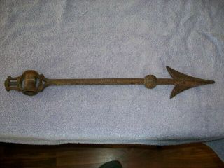 Antique Cast Iron Arrow From Weathervane Or Lightning Rod 18 " Long