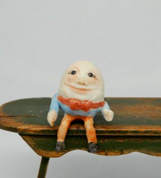 Vintage Porcelain Humpty Dumpty Nursery Doll Artisan Dollhouse Miniature 1:12