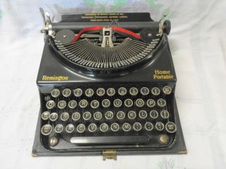 Rare Vintage Remington " Home Portable " Typewriter Uk Assembled W/us Parts 1930 