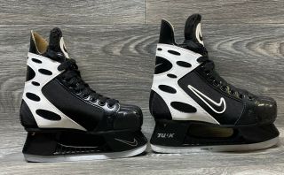 Rare Vintage Nike Zoom Air Ice Hockey Skates White/black Size 5y