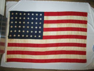 Rare Vintage Antique 48 Star U.  S.  American Flag 4 